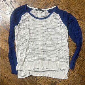 Rag & Bone White and Blue Mesh Top